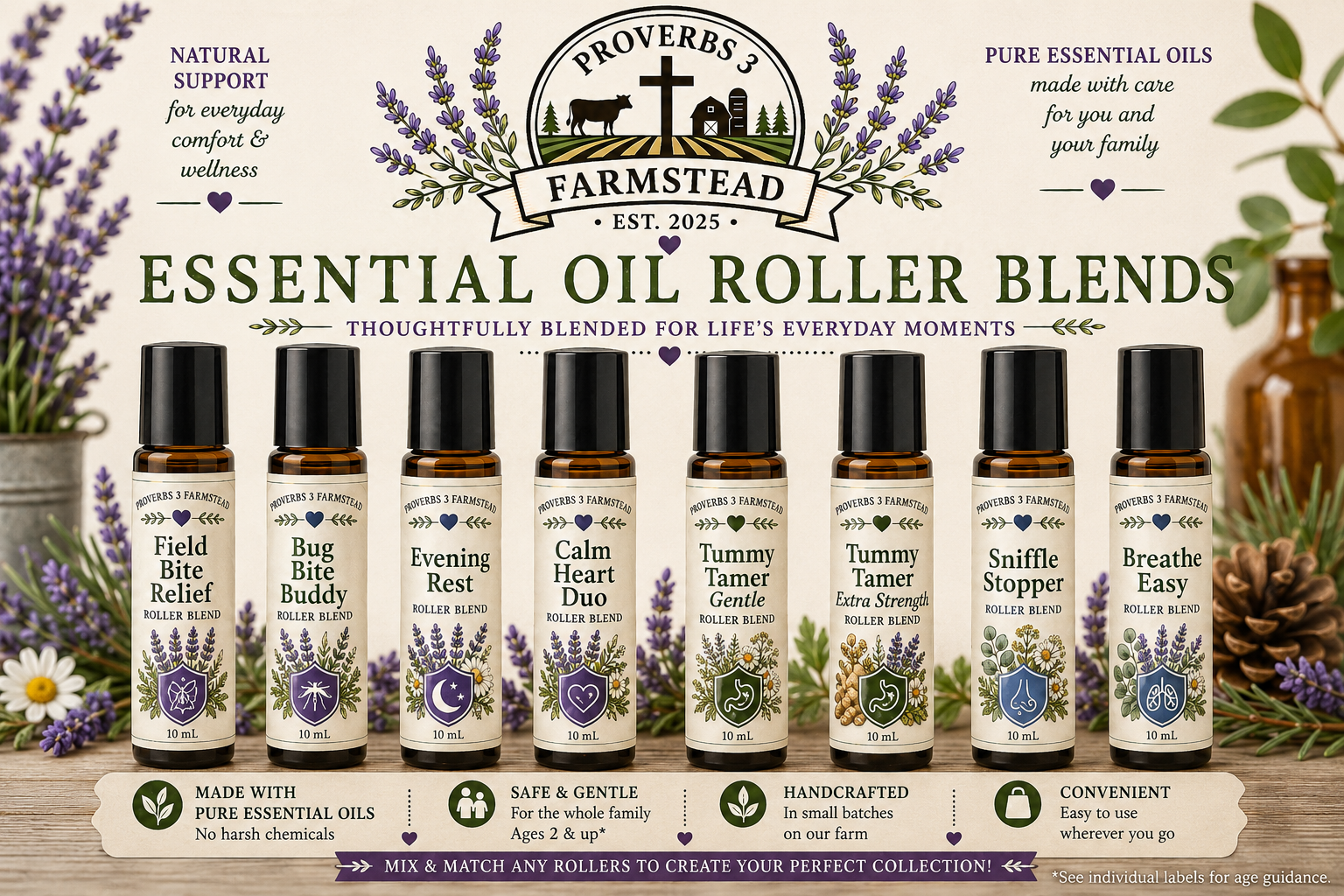 Essential Oil Roller Bottles - 10 mL