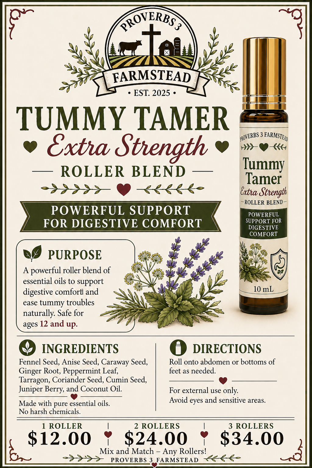 Essential Oil Roller Bottles - 10 mL