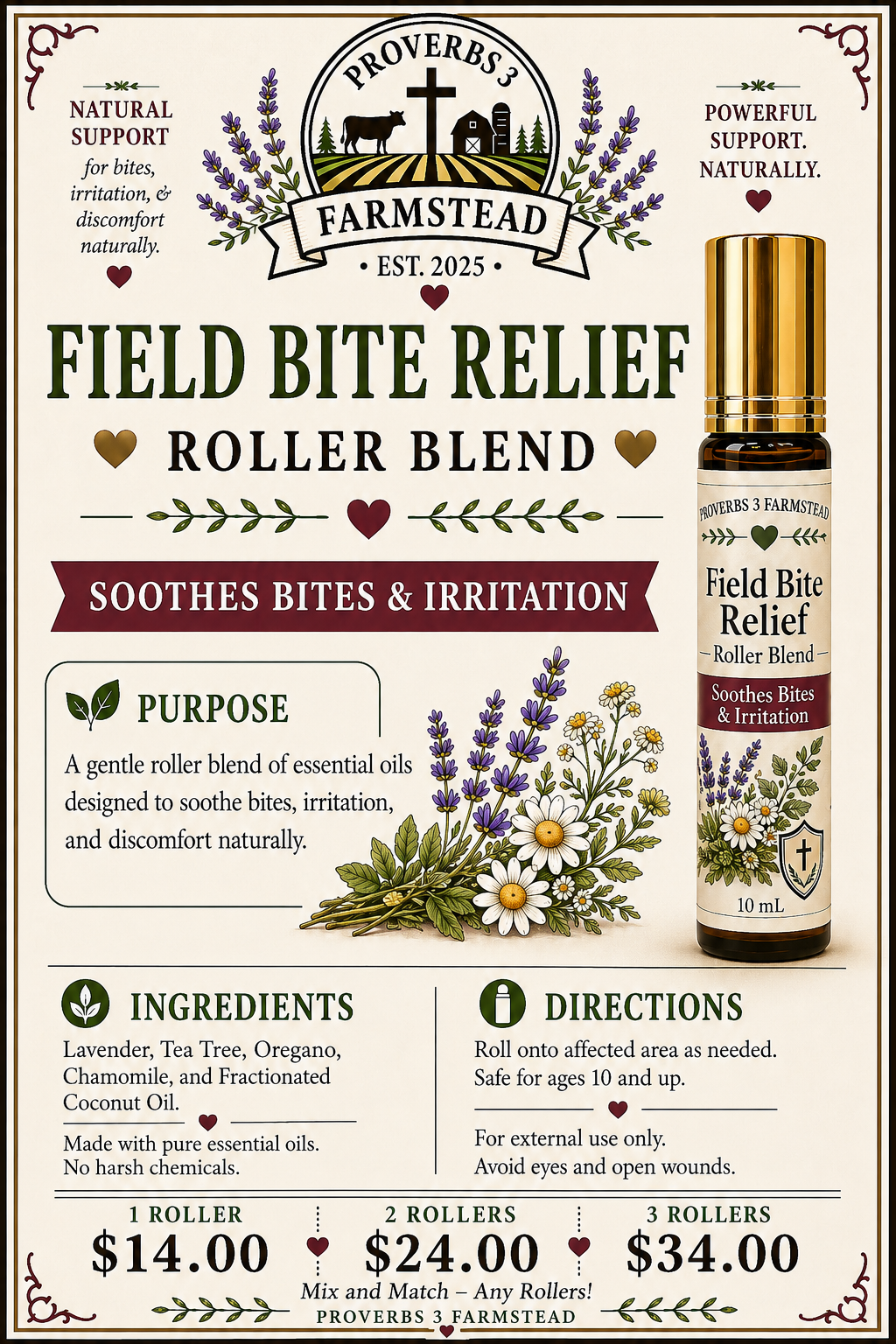 Essential Oil Roller Bottles - 10 mL