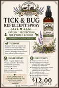 Natural Tick & Bug Repellent (Ages 6+ & Dogs) - 8 oz spray - $12