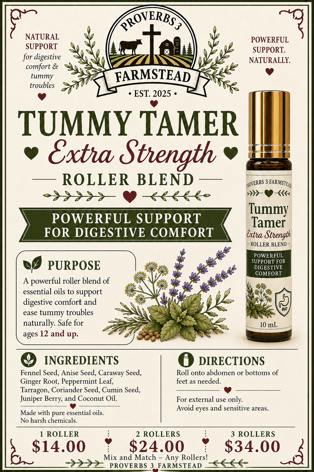 Essential Oil Roller Bottles - 10 mL