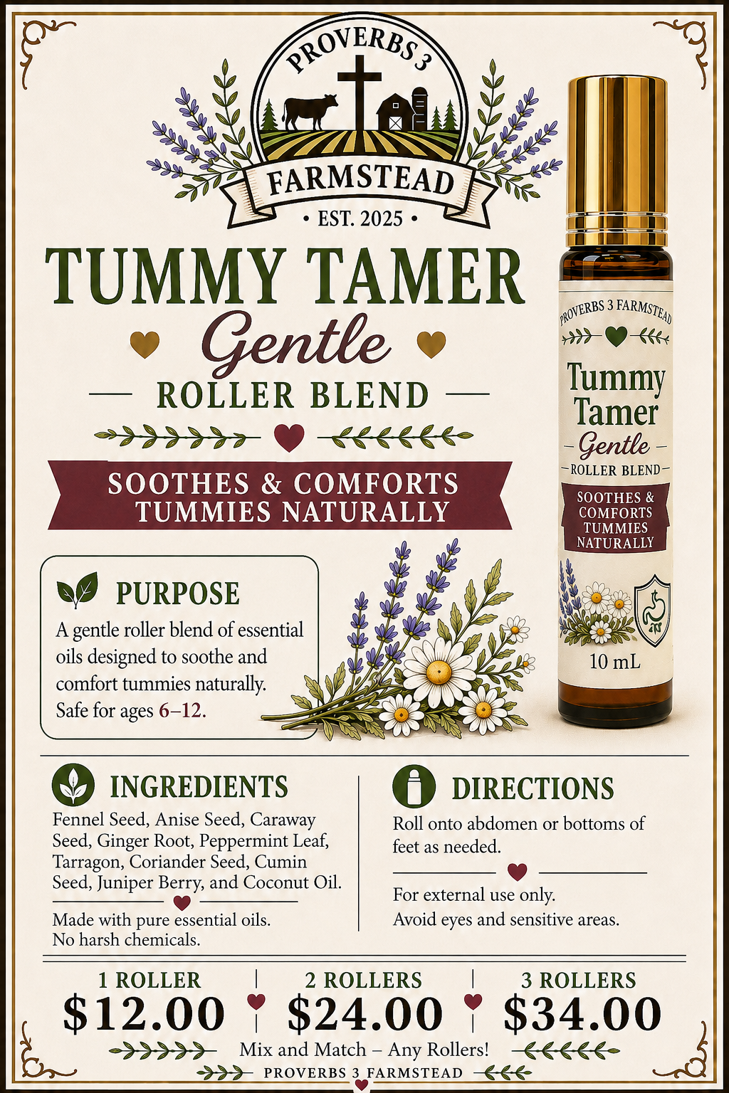 Essential Oil Roller Bottles - 10 mL