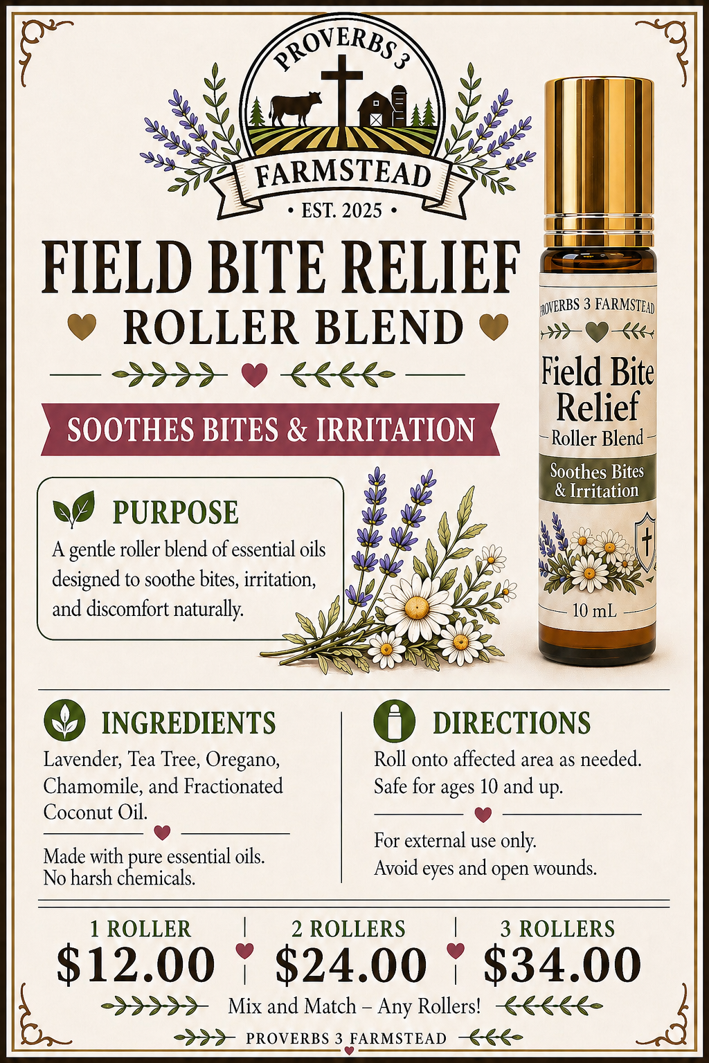 Essential Oil Roller Bottles - 10 mL