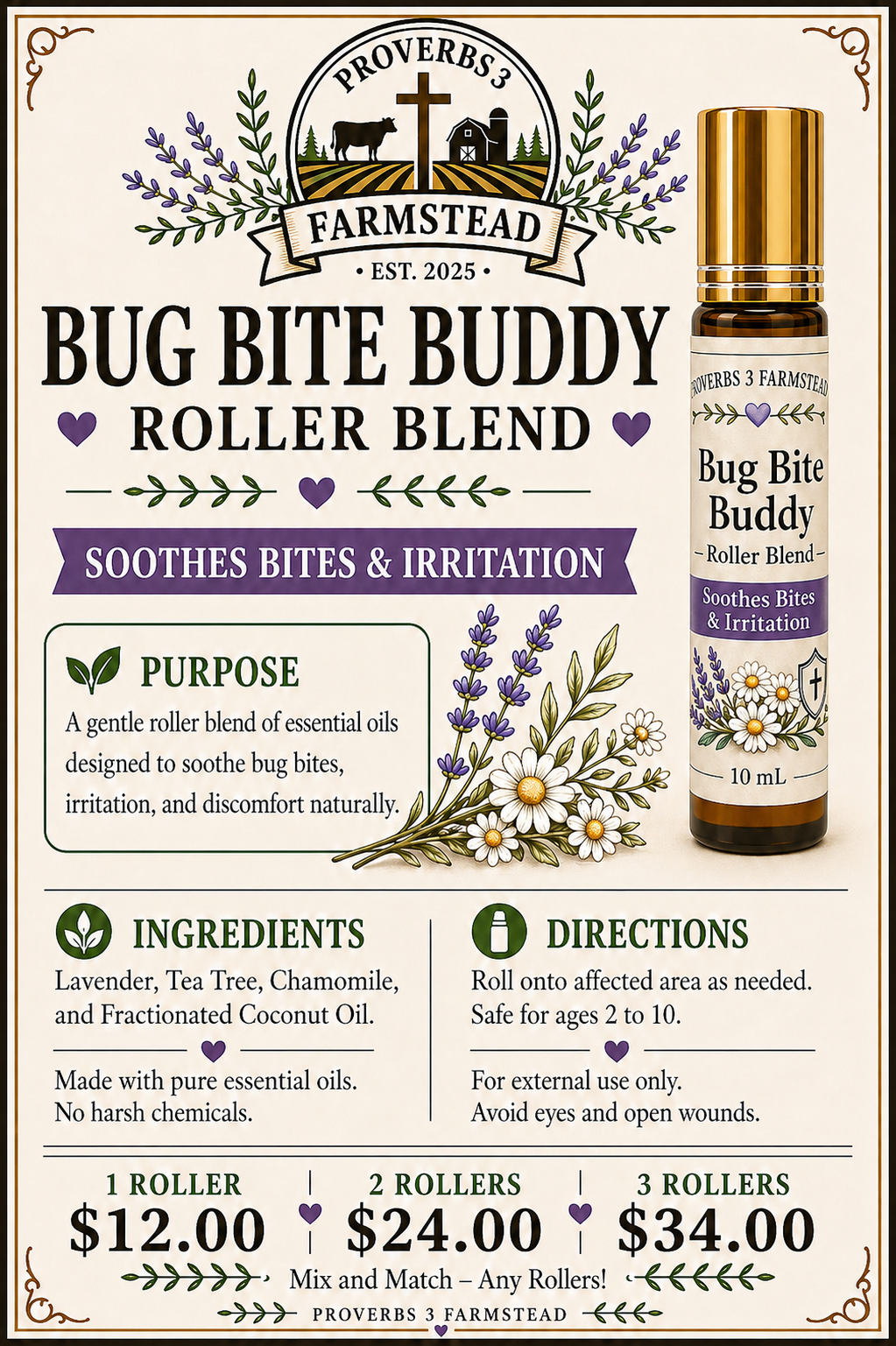 Essential Oil Roller Bottles - 10 mL