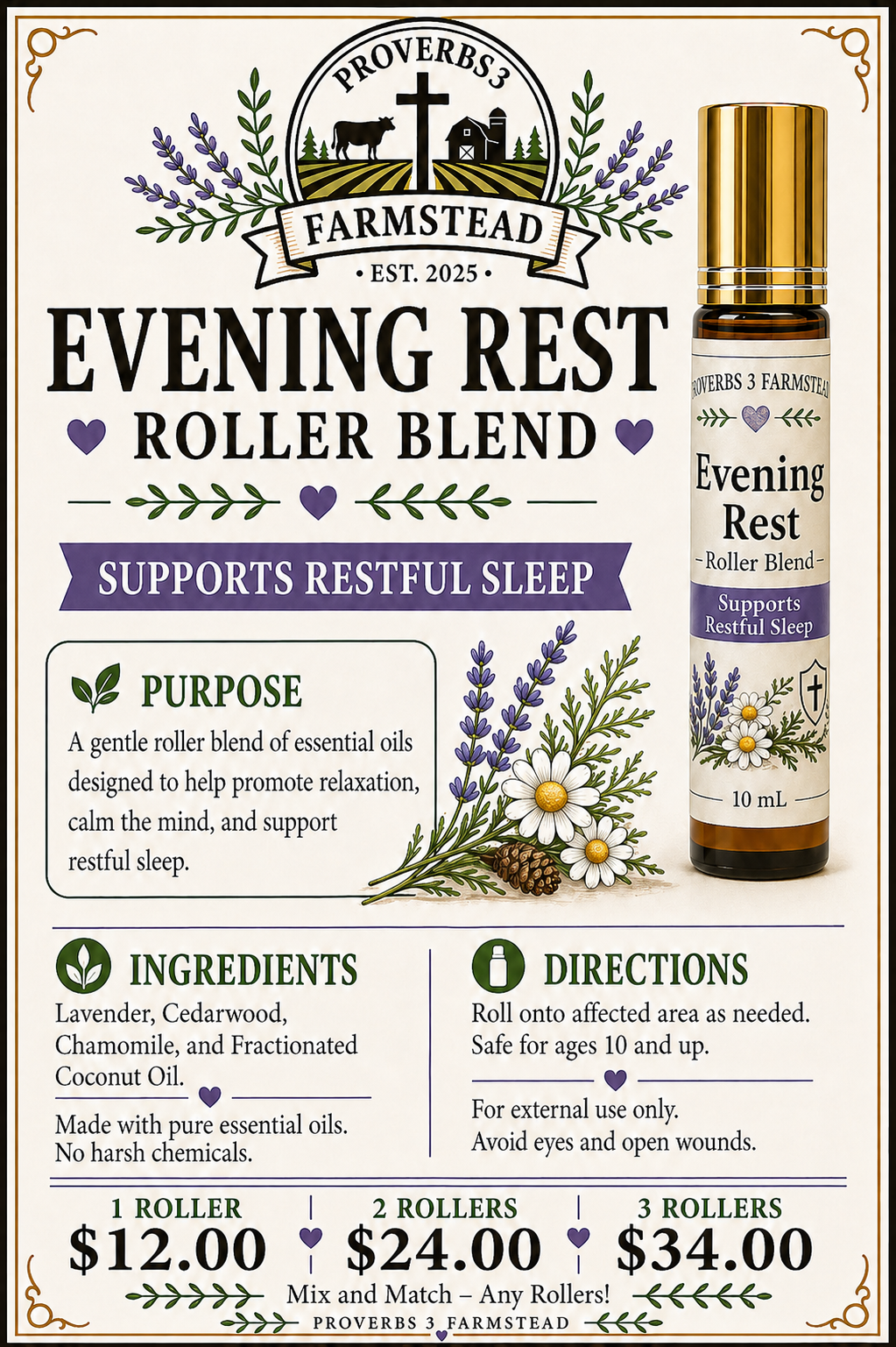 Essential Oil Roller Bottles - 10 mL