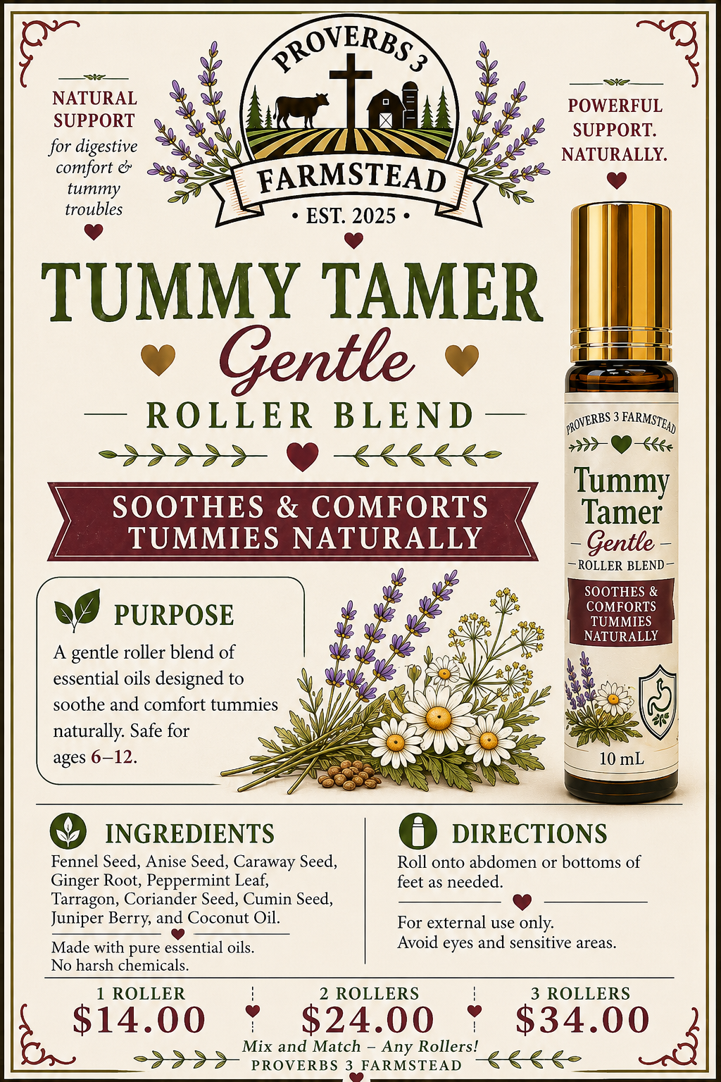 Essential Oil Roller Bottles - 10 mL