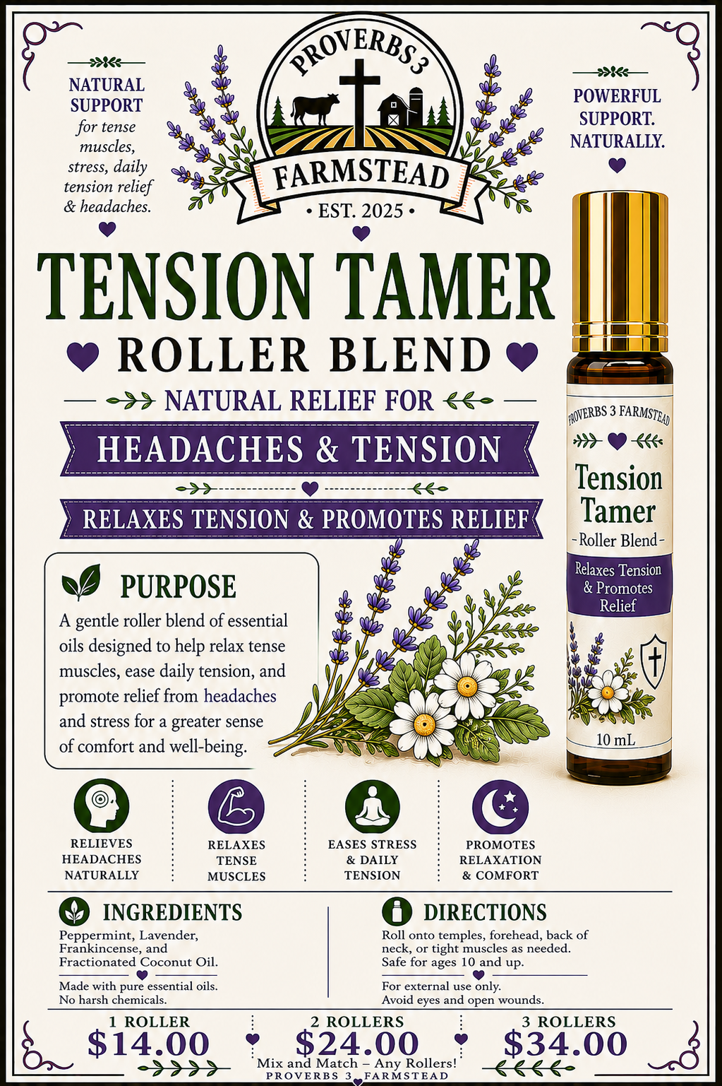 Essential Oil Roller Bottles - 10 mL